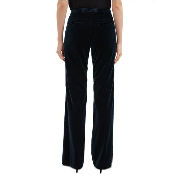 Theory The Power Velvet 3 Black Straight Leg Strech Trousers Size 10 - - Picture 2 of 13